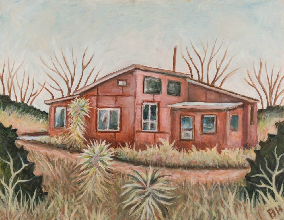 Silver City Shack, oil on panel, 14"H x 18"W