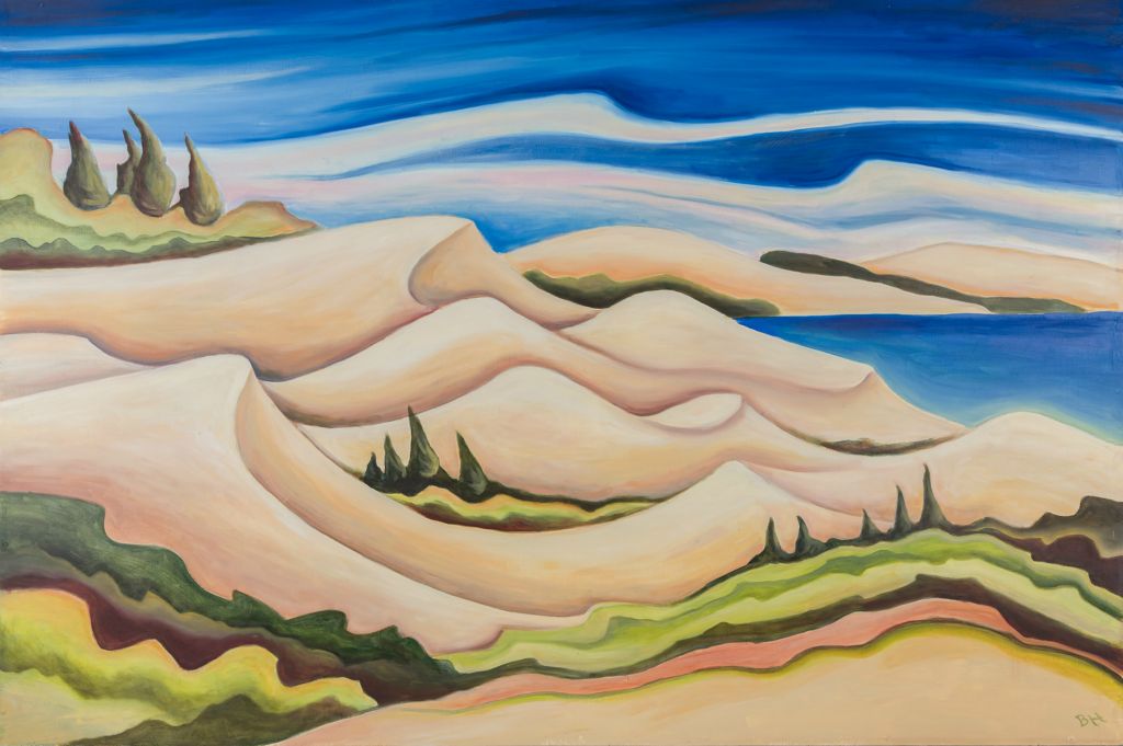 Dunes II, oil on board, 32"H x 48"W