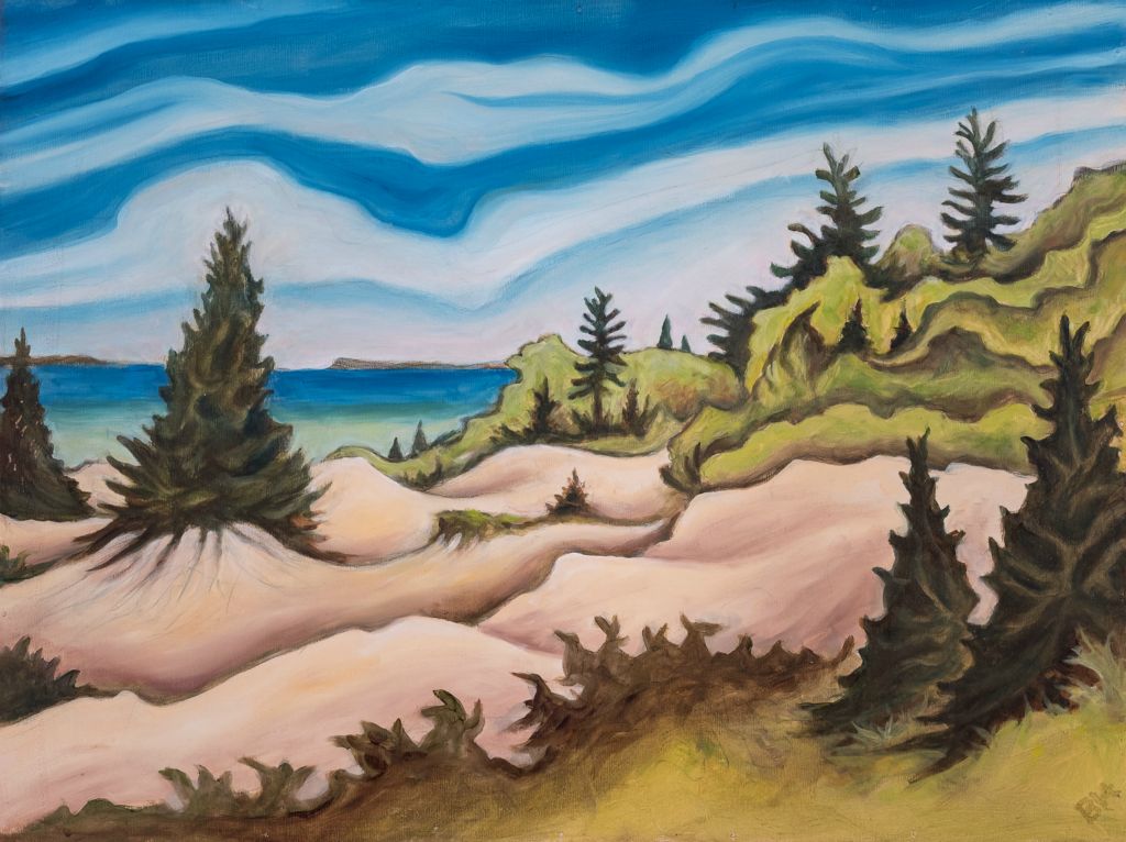 Cat Head Dunes II, oil on board