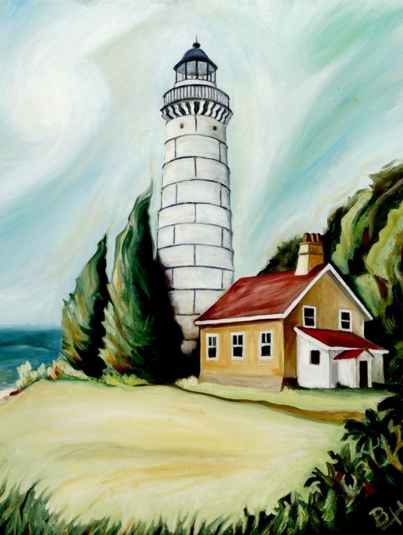 Cana Island, Door County, oil on board