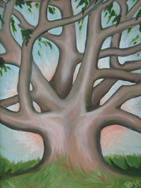 Live Oak I, oil on board