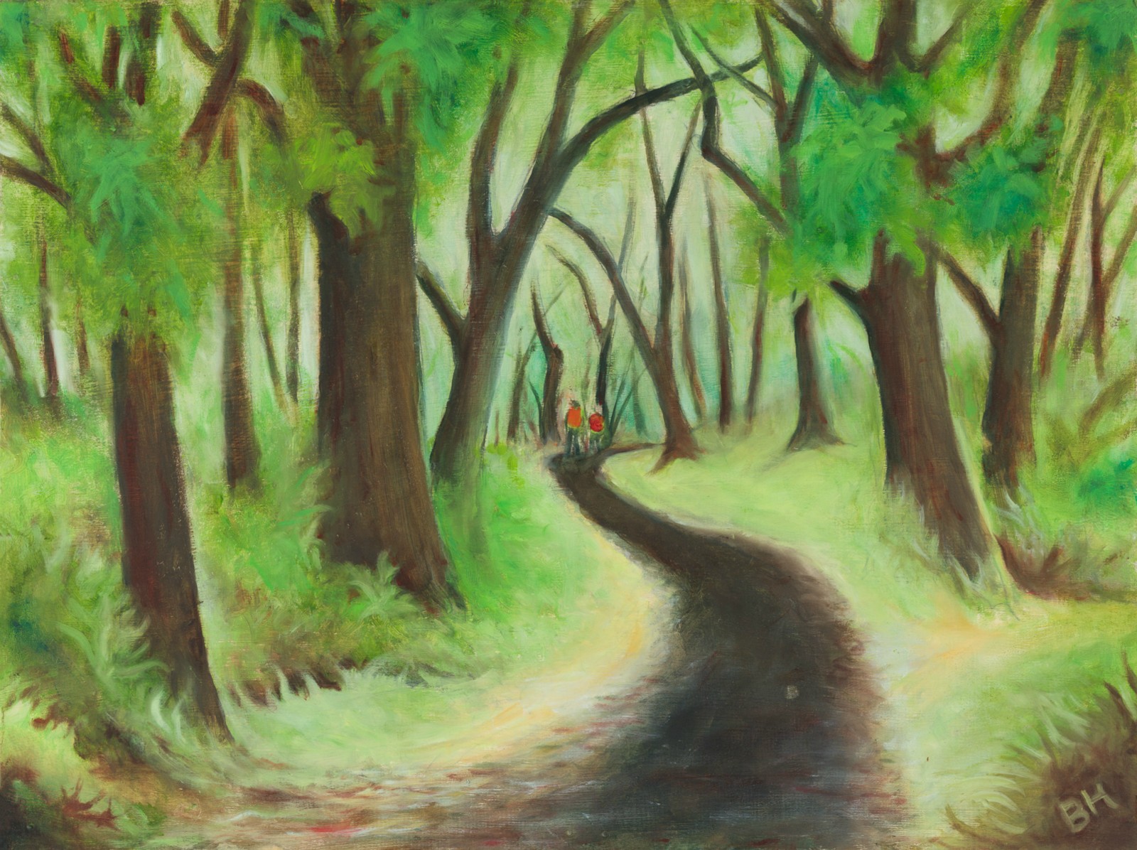 Bill Hyslop, Forest Trail, oil on board,16 1/4"H x 21 7/8" W